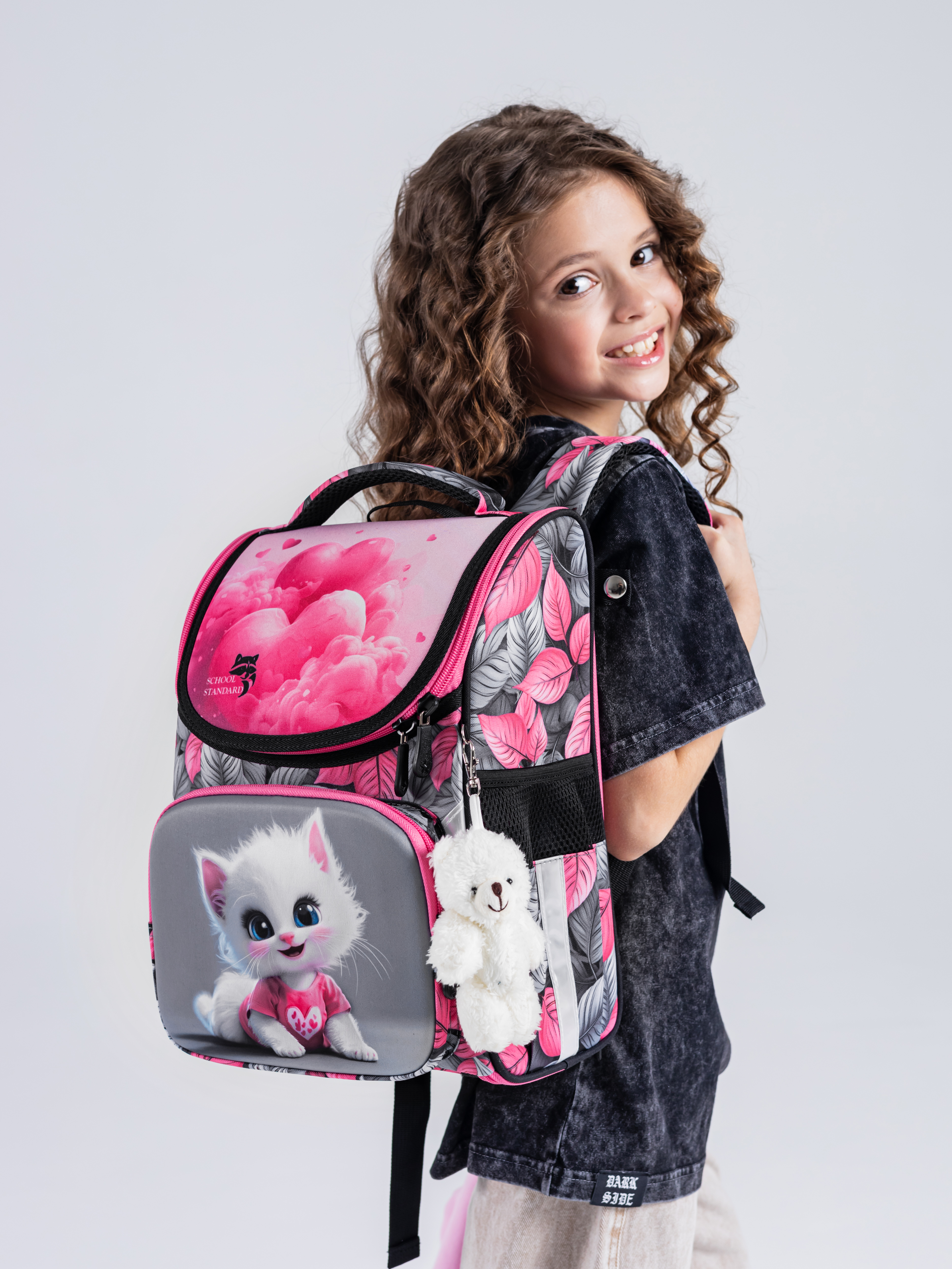 Ранец School Standard для девочки школы 4 в 1+ мишка - фото 4