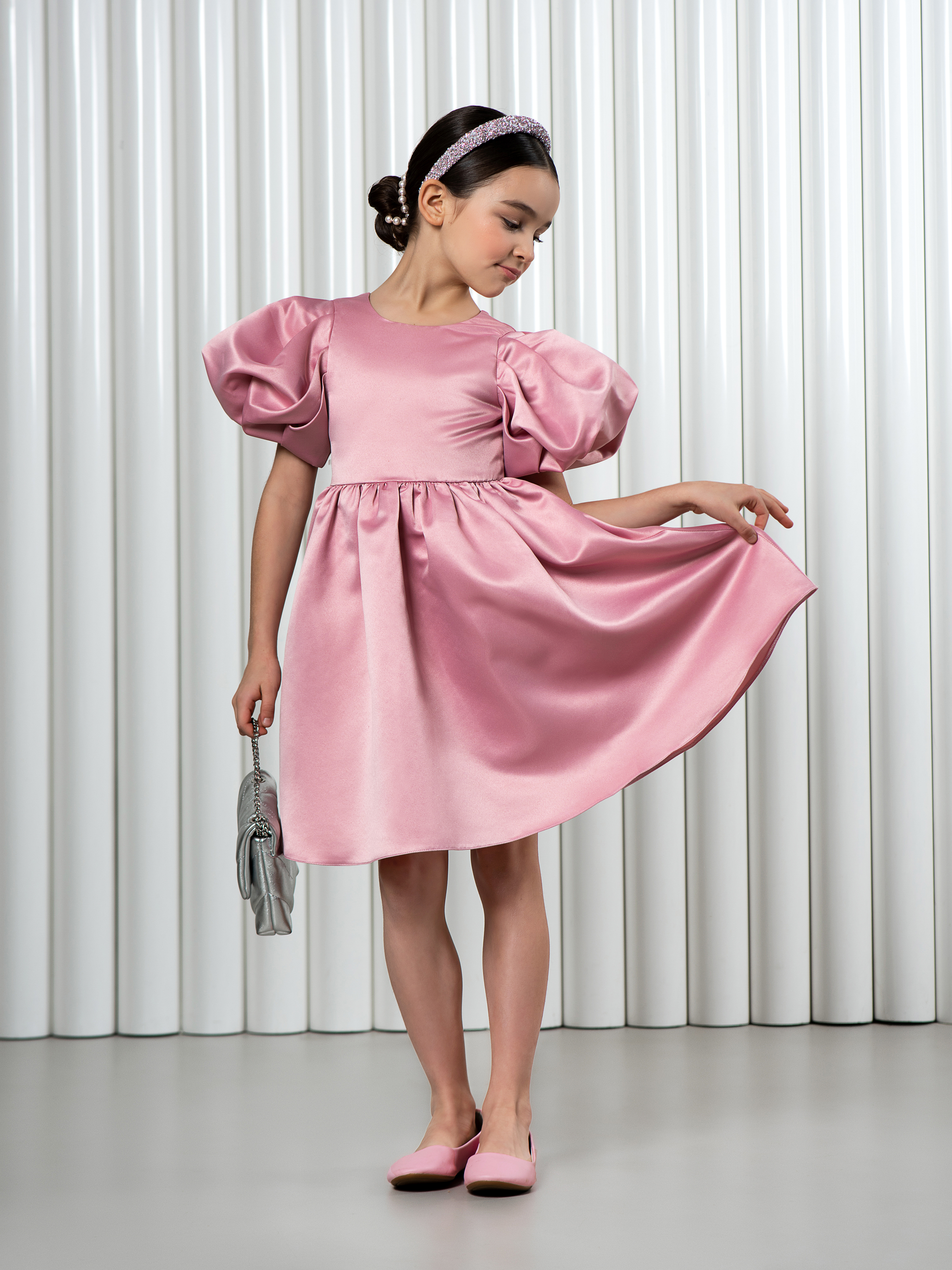 Платье LisaWeta D-143 пудра - фото 5