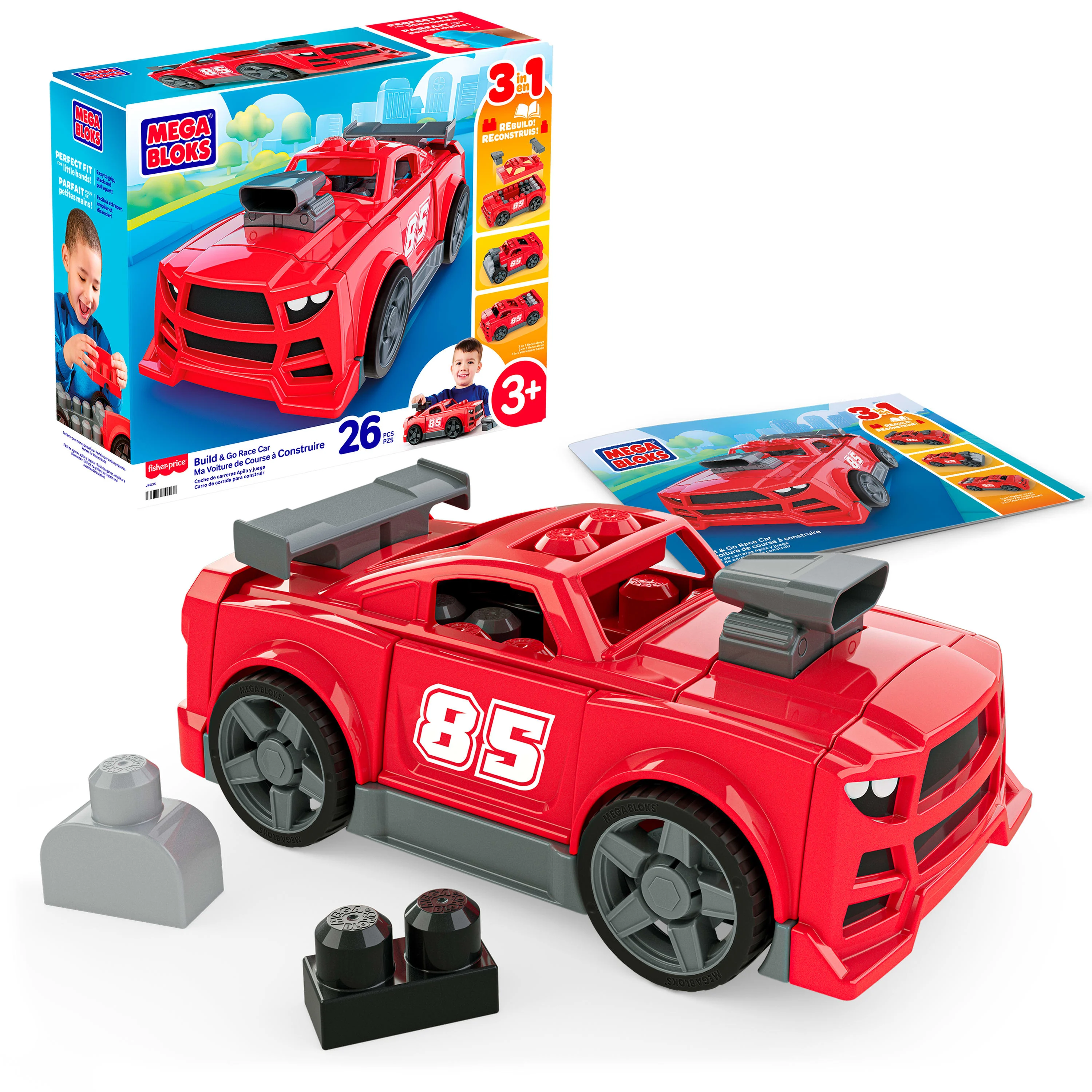 Конструктор Mega Bloks Build and Go Race Car 26 дет. - фото 1