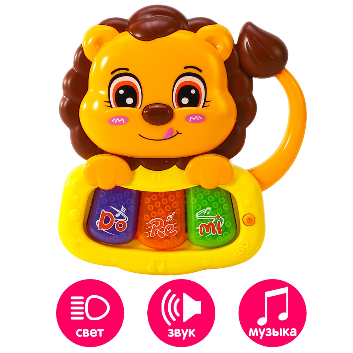Игрушка музыкальная Mioshi Маленький львёнок пианино - фото 1