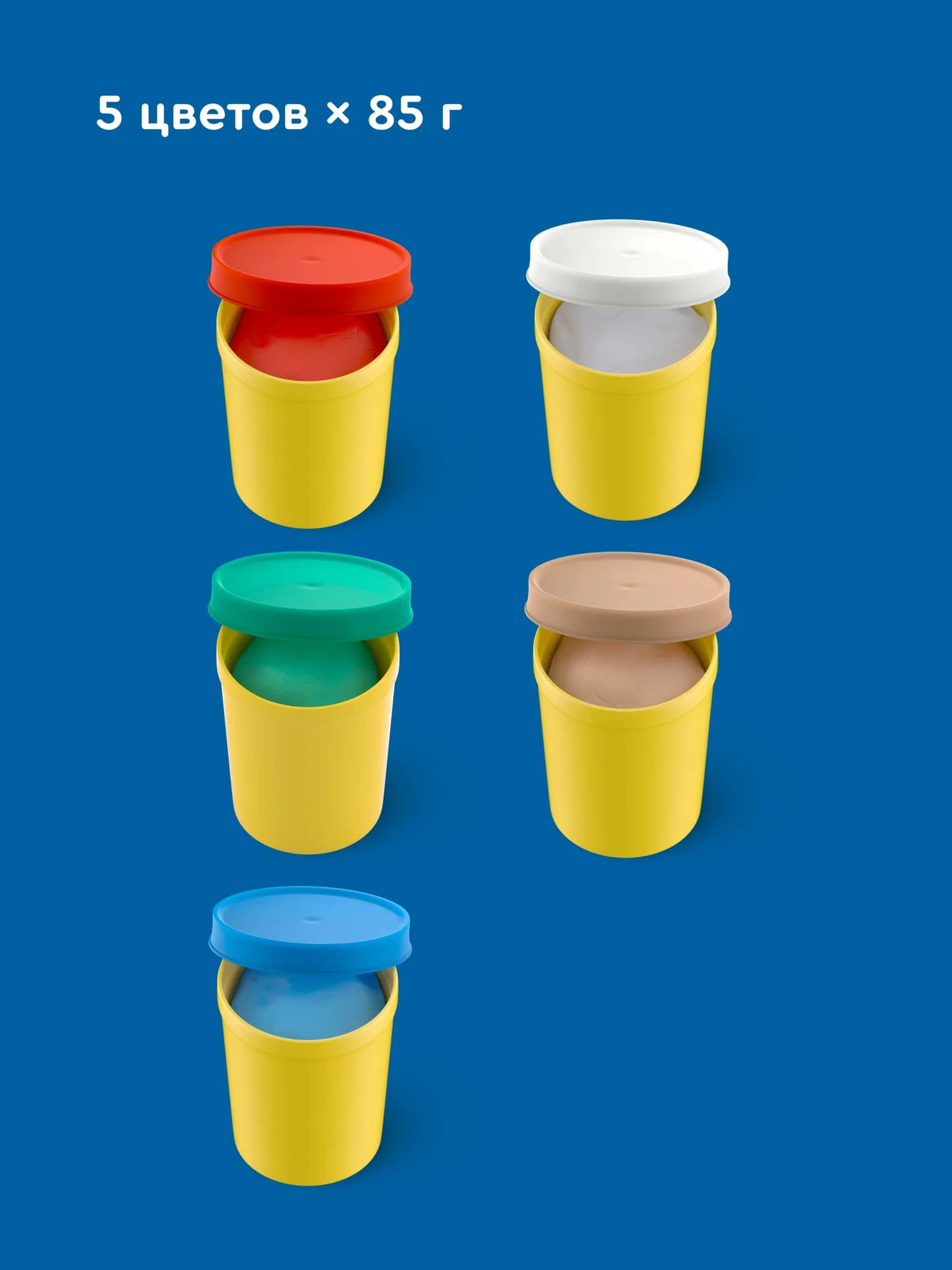 Тесто-пластилин Junion Чудо-Пикничок 5 цв. - фото 4