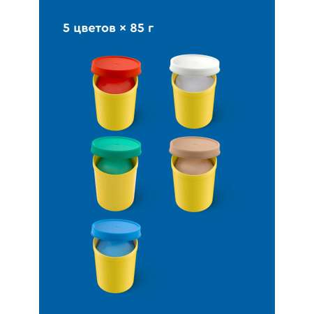 Тесто-пластилин Junion Чудо-Пикничок 5 цв.