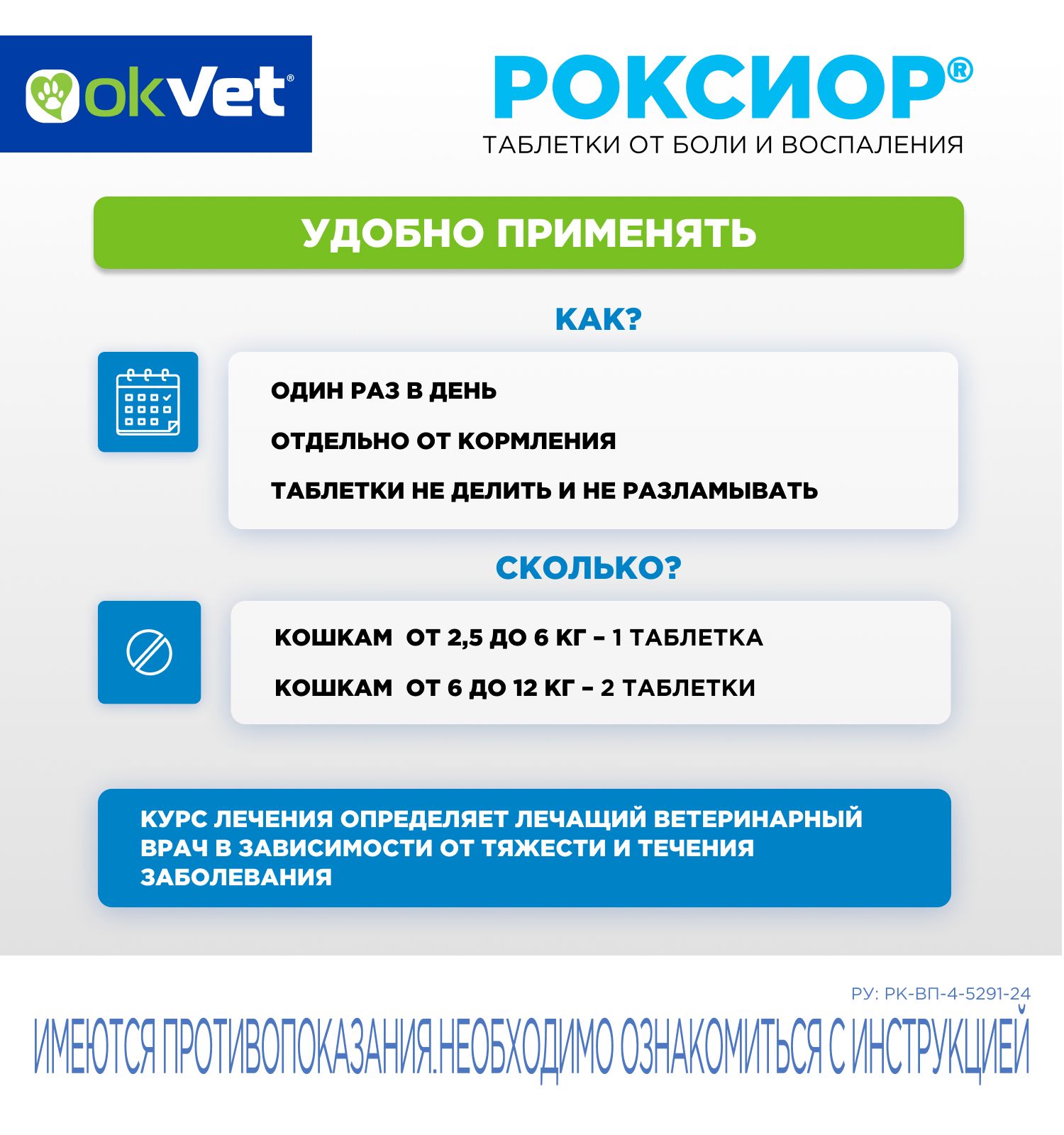 Таблетки для кошек Okvet Роксиор противовоспалительный лекарственный препарат 6мг 10 таблеток - фото 5
