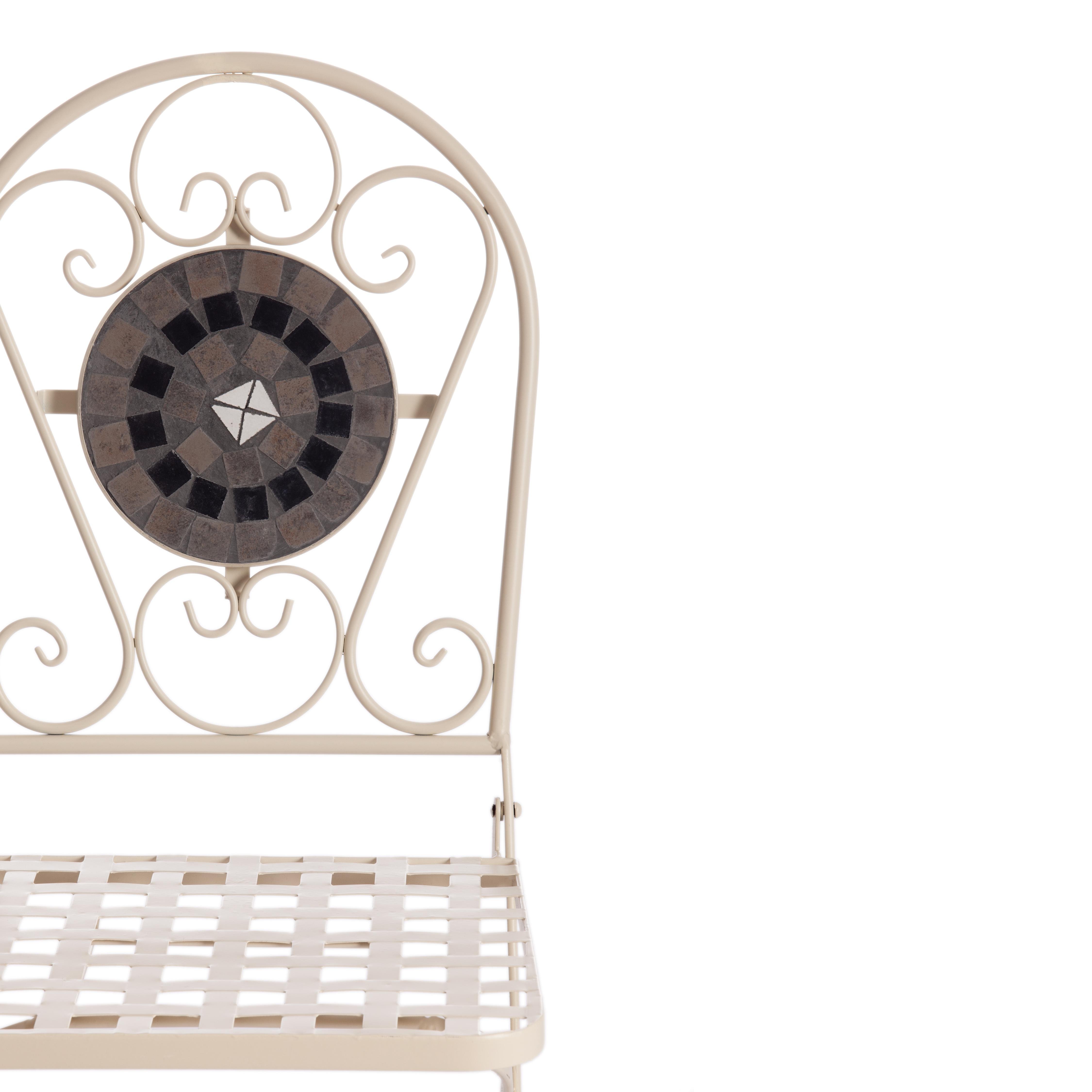 Комплект садовых стульев TETCHAIR Виченза, складные, металл, 36х35х91см, белый/плитка "калейдоскоп" - фото 13