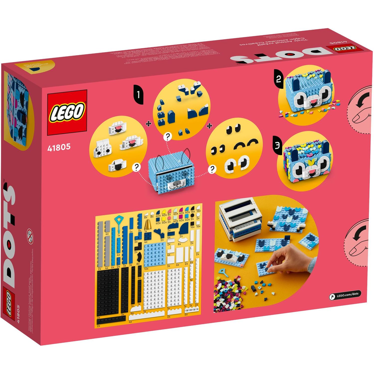 Конструктор LEGO DOTS Creative Animal Drawer 643 дет. - фото 9