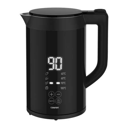 Электрический чайник CENTEK CT-1006 черный 1.7 л двойные стенки LED дисплей сенсор эффект термоса