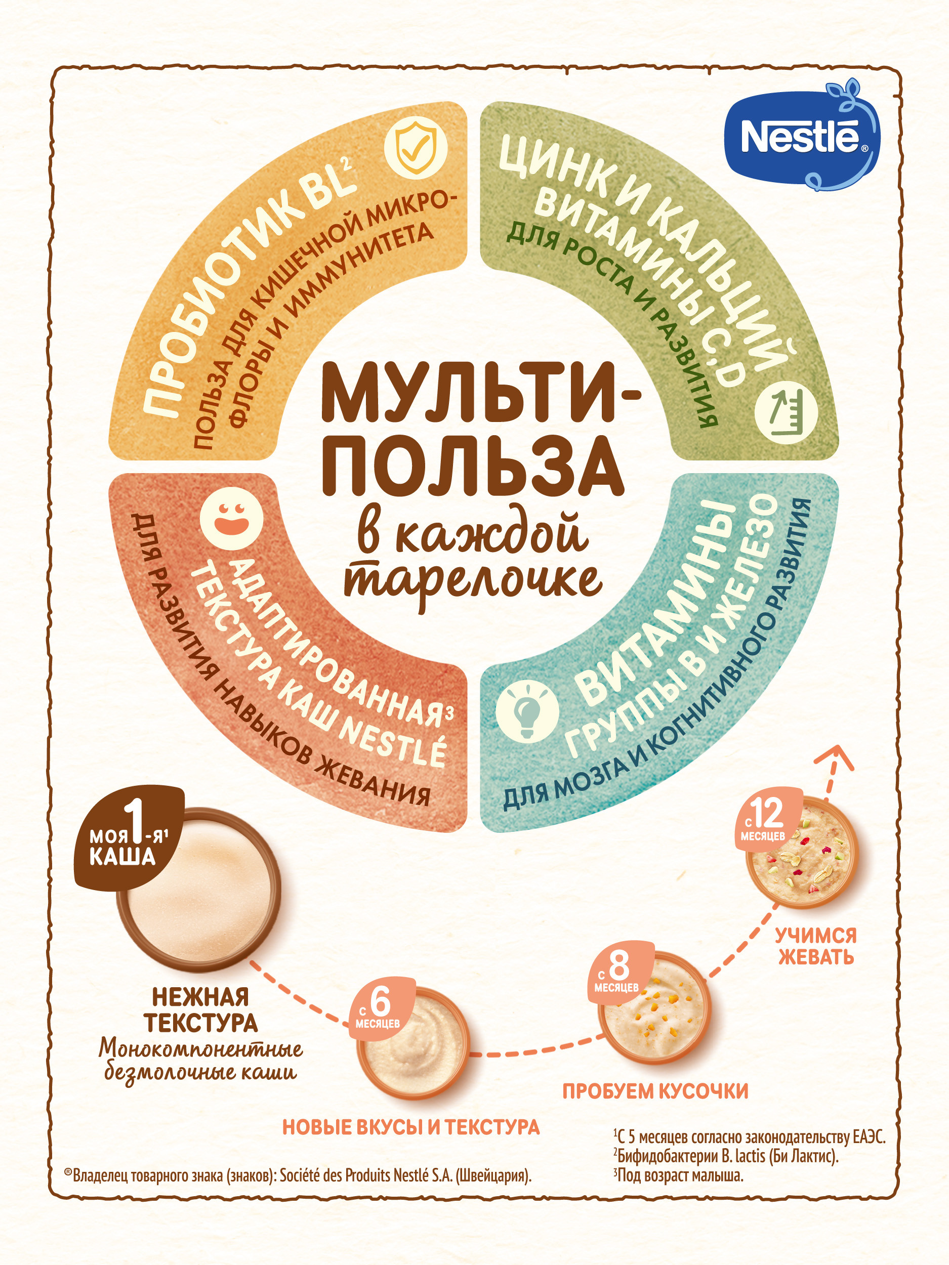 Каша Nestle безмолочная овсянка сухая 200г с 5 месяцев - фото 4