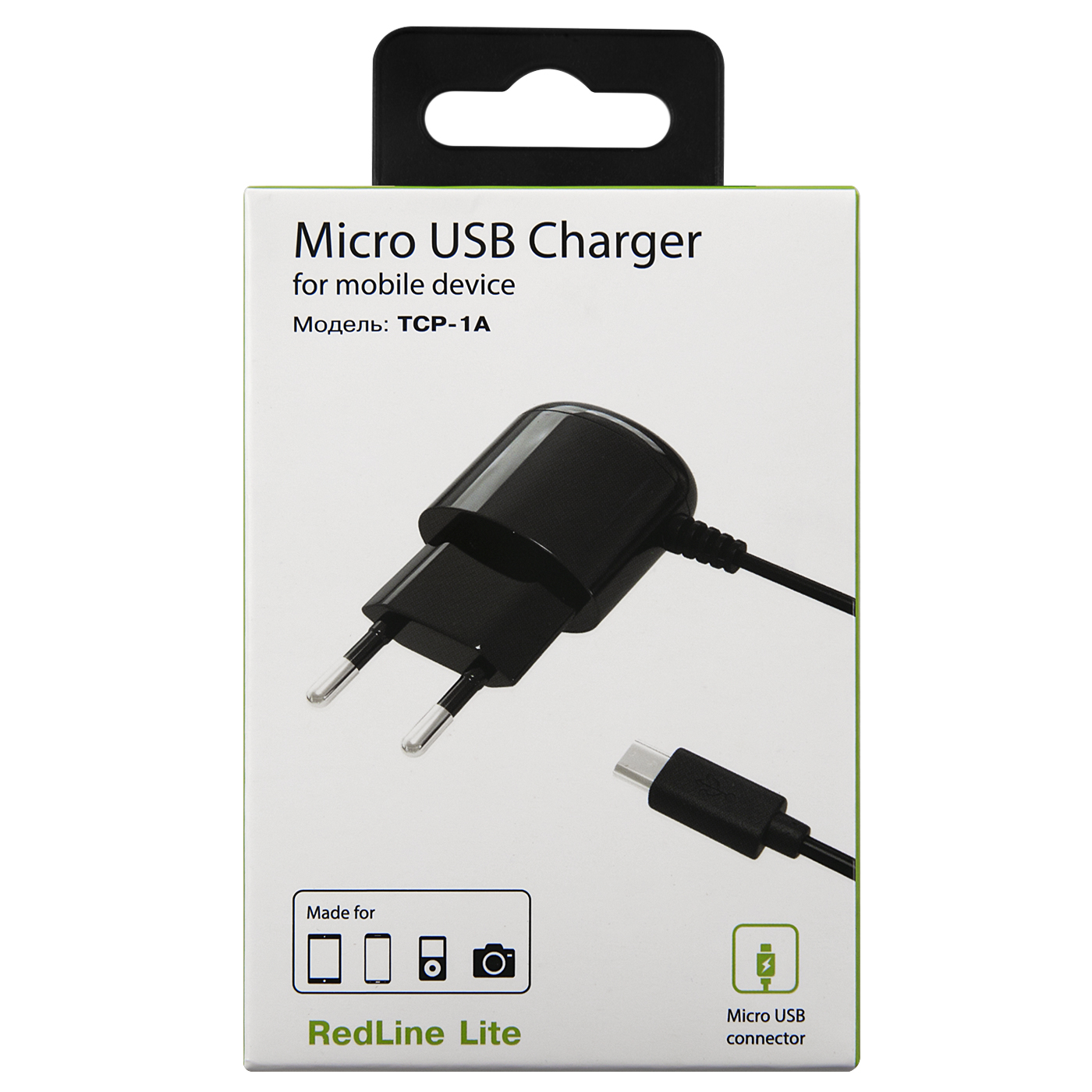 Зарядное устройство RedLine Lite micro-USB модель TCP-1A черный - фото 3