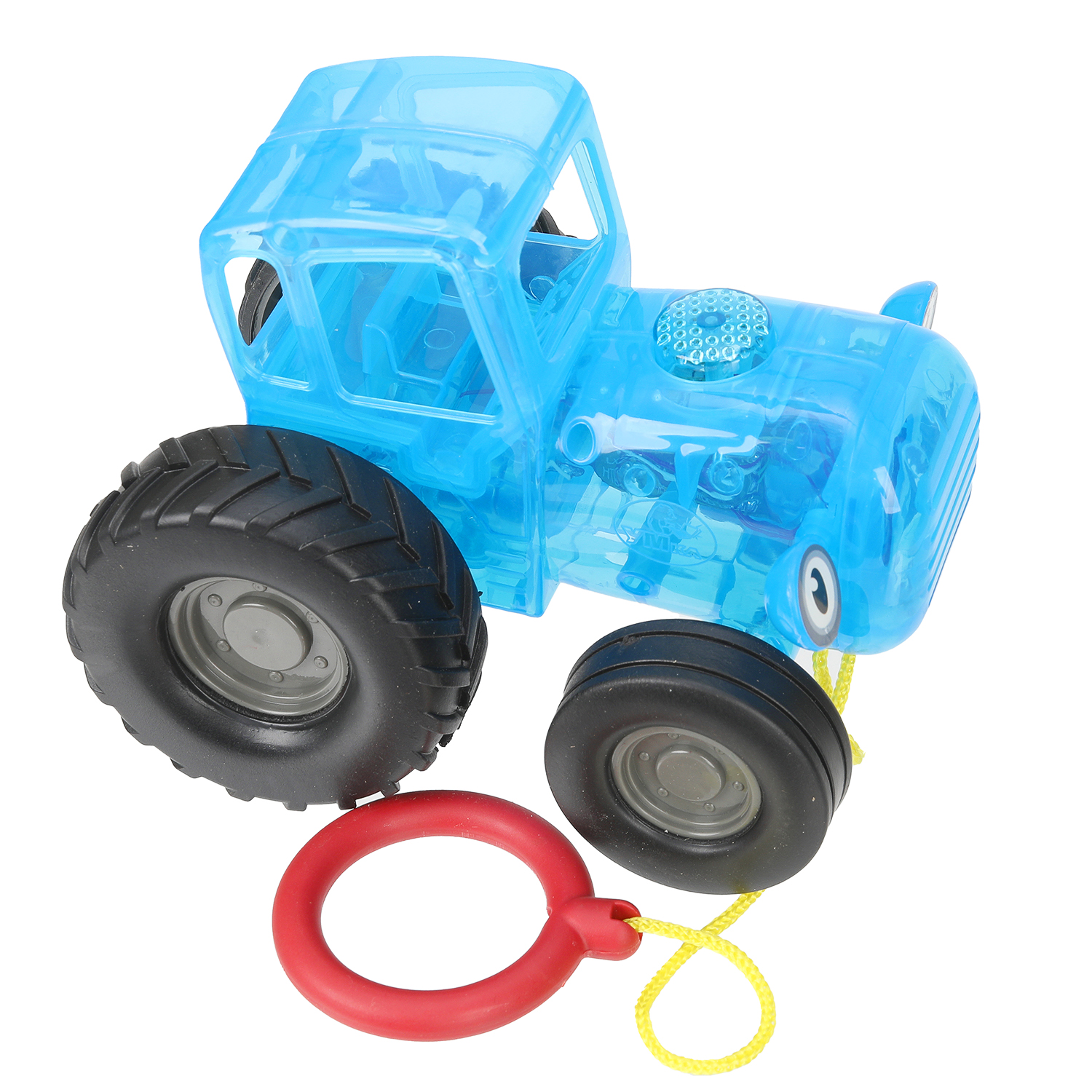 Каталка УМка Синий трактор на веревочке синий - фото 3