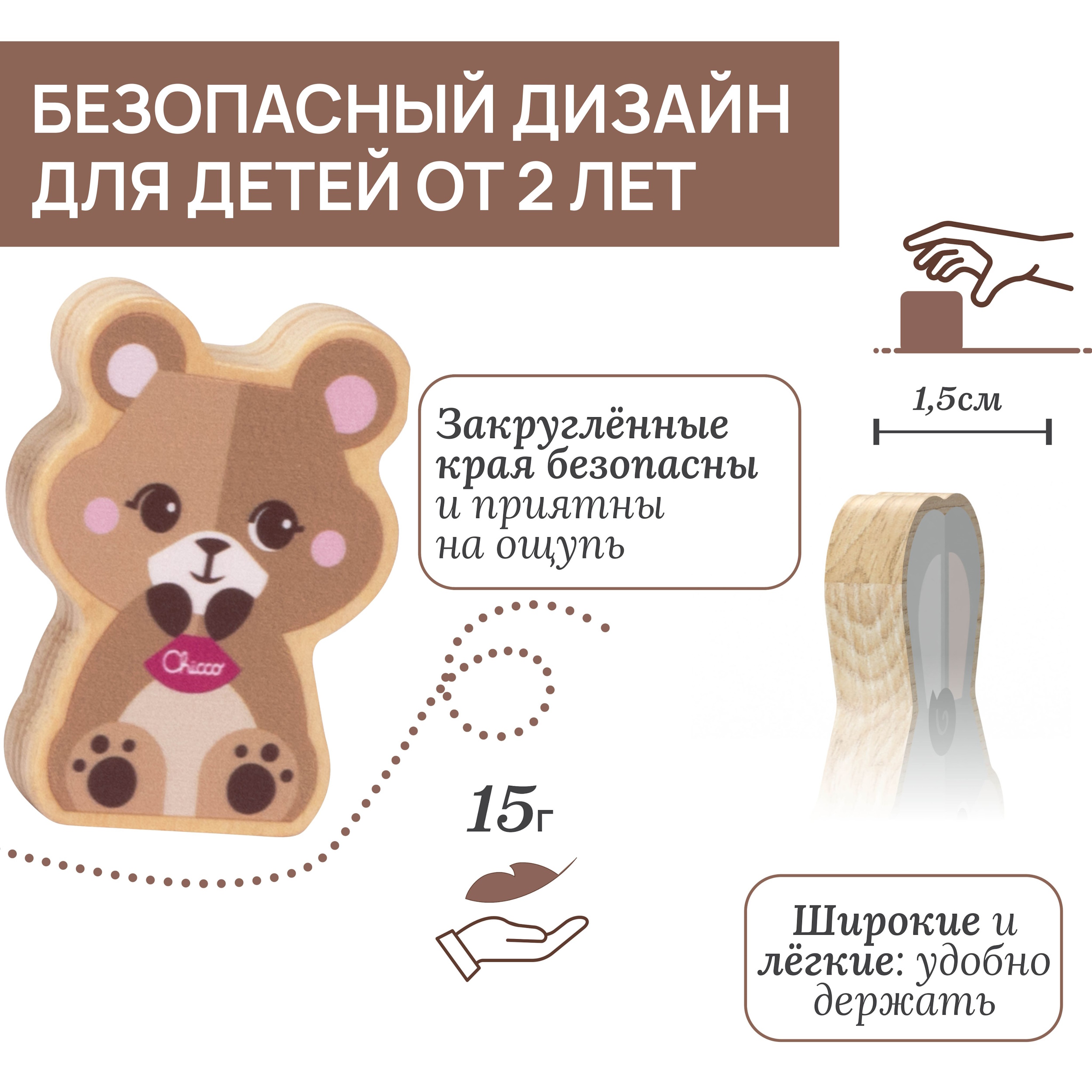 Игрушка Chicco деревянный Семья - фото 3