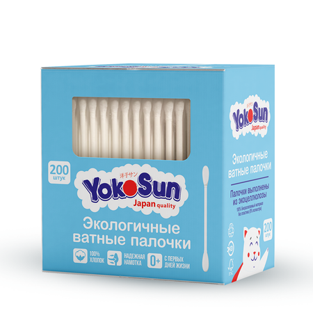 Ватные палочки YokoSun 200 шт.