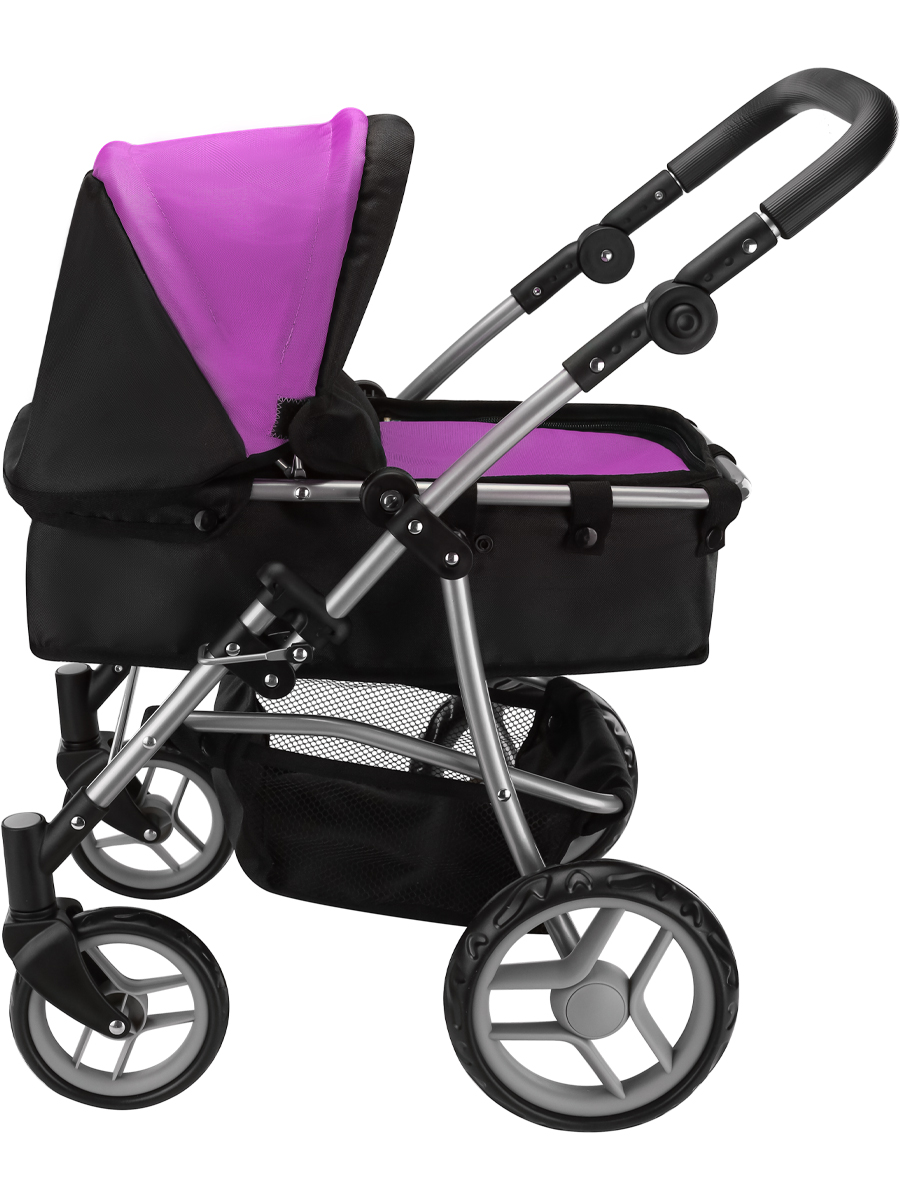 Коляска 3 в 1, коляска-люлька, коляска-трансформер, прогулочная коляска для кукол MELOBO 9651BS-B - фото 9