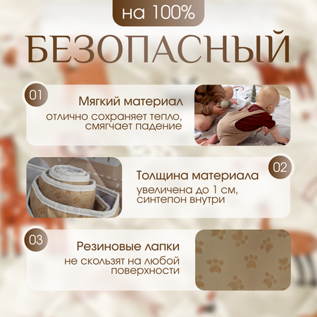 Детский коврик развивающий Лунатоп для малышей