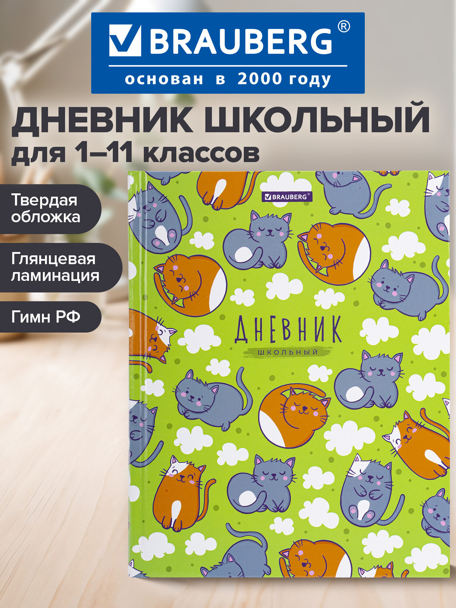 Дневник школьный Brauberg для девочек мальчика 1-11 класс - фото 1