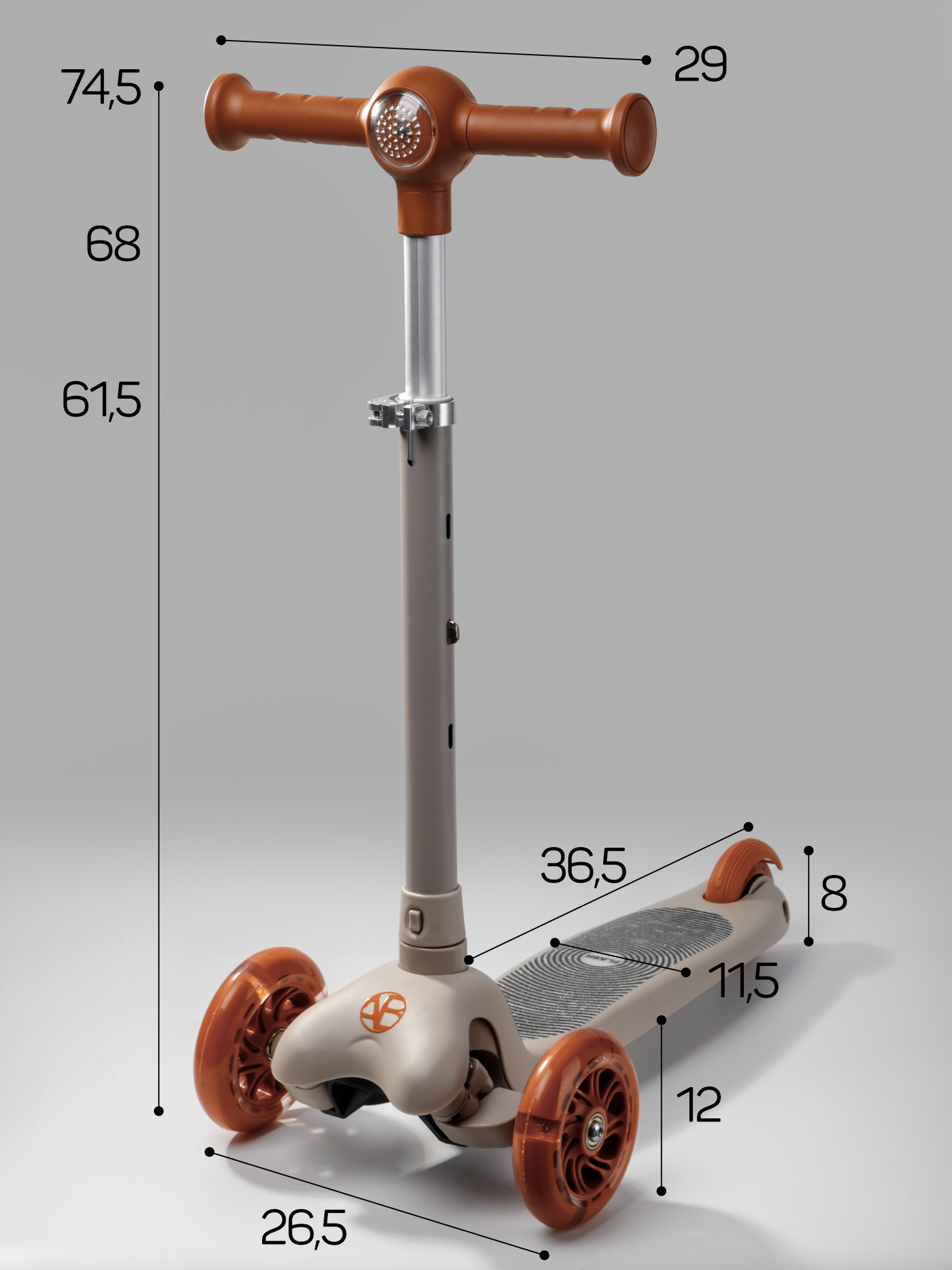 Самокат Amarobaby трехколесный - фото 17