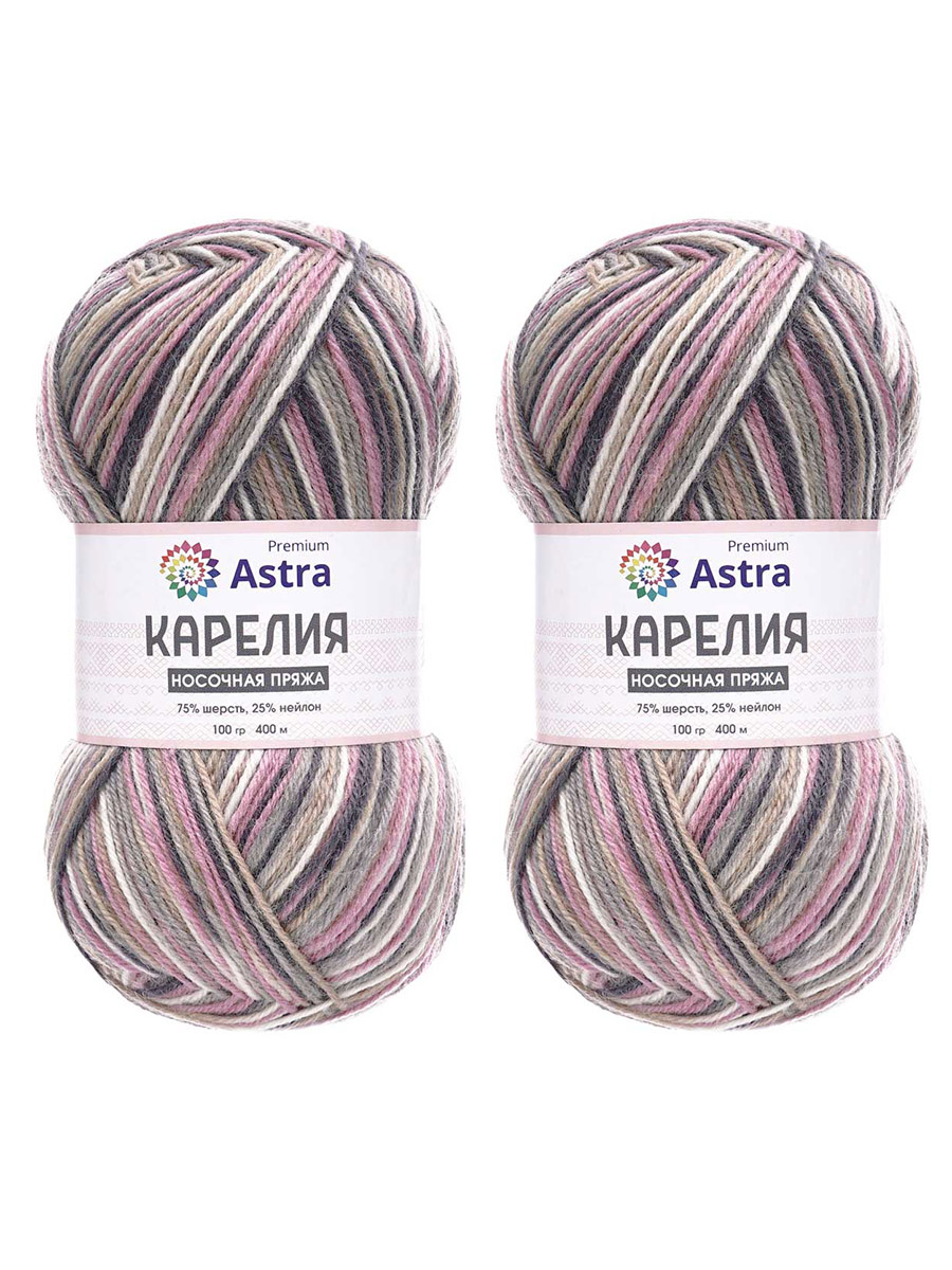 Пряжа для вязания носочная Astra Premium 100г 400м 2шт - фото 8