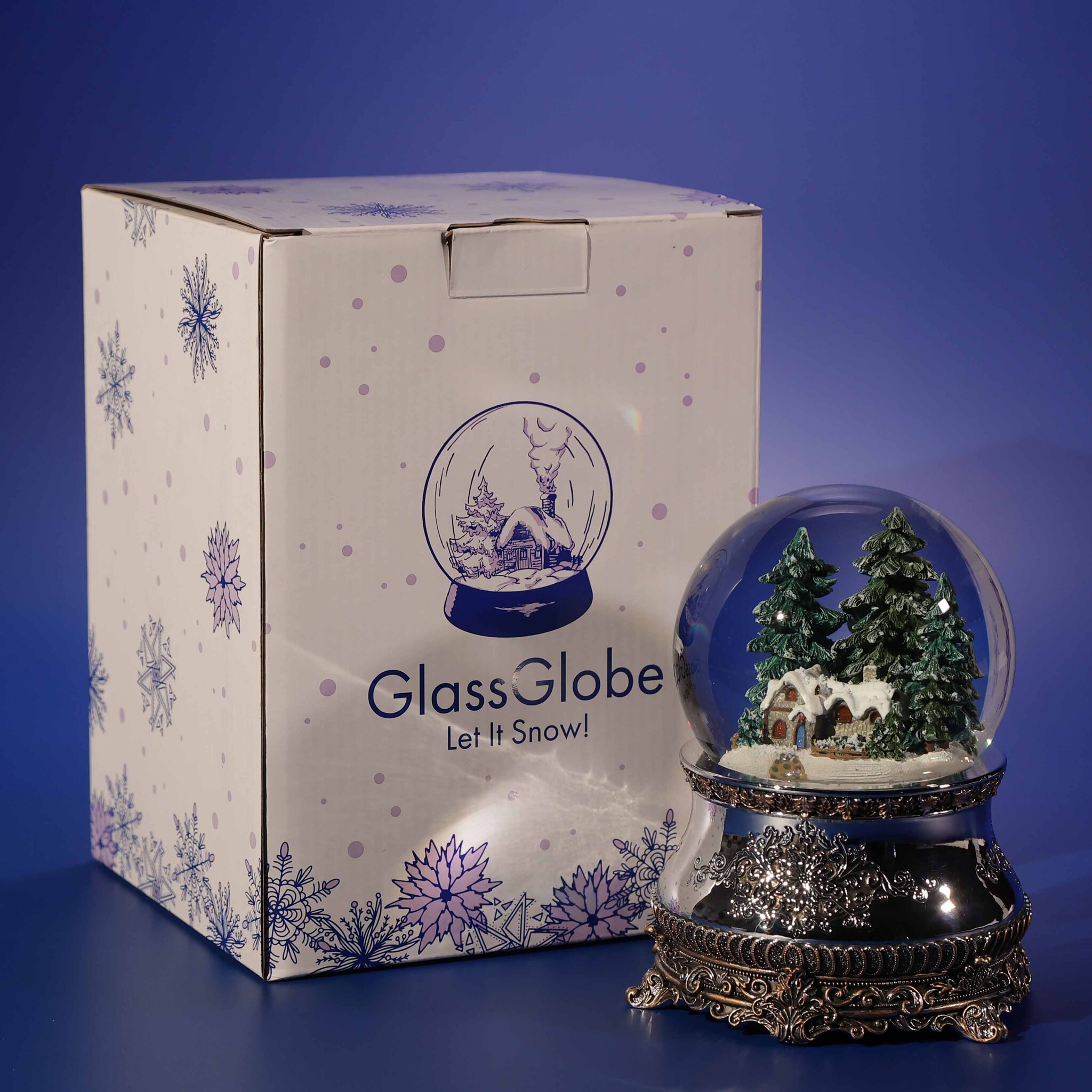 Стеклянный снежный шар Glassglobe Охотничий домик - фото 6