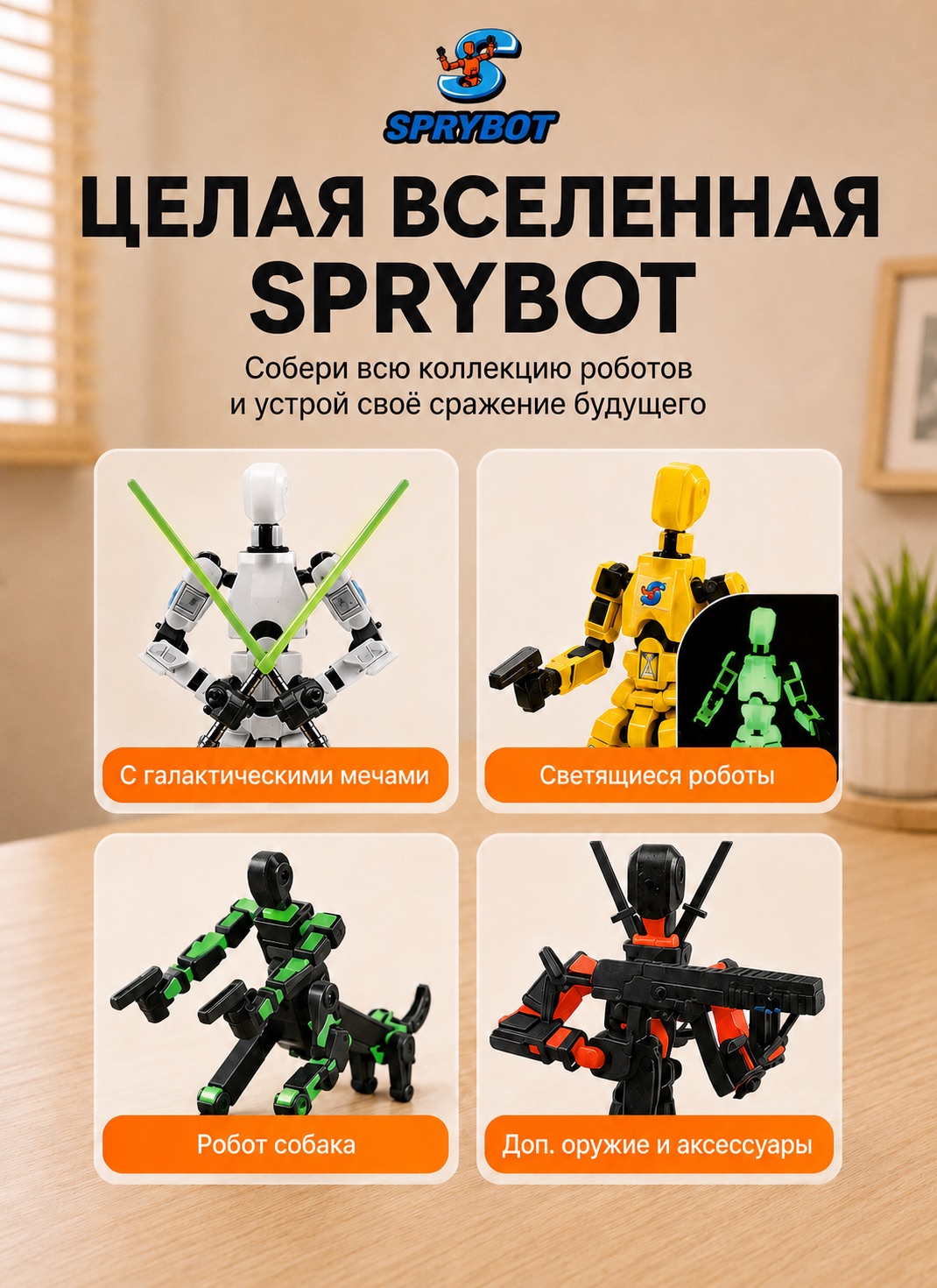 Фигурка TrendToys роботы на магнитах шарнирные - фото 8