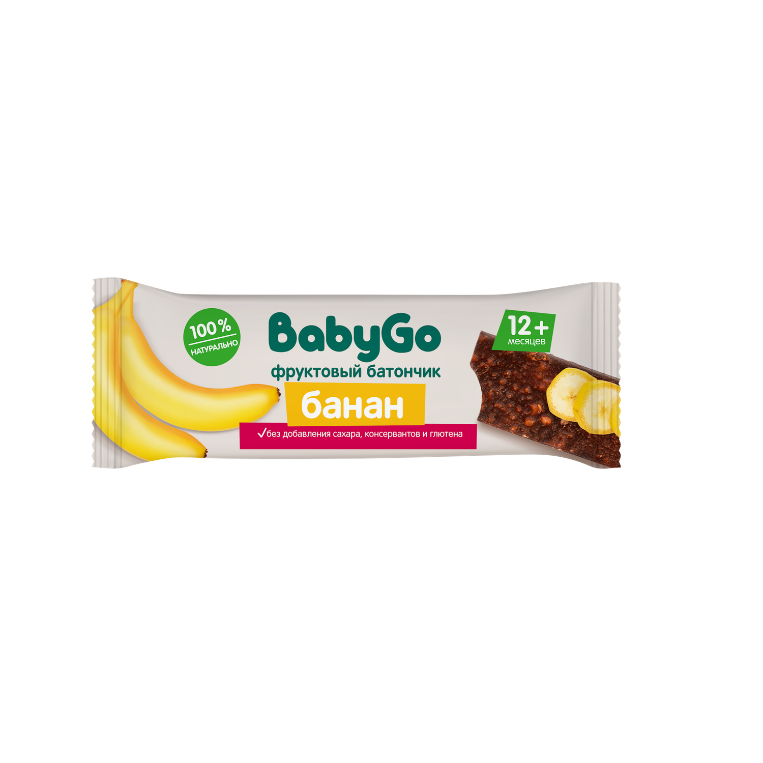 Батончик фруктовый BabyGo банановый 25г с 12месяцев - фото 1