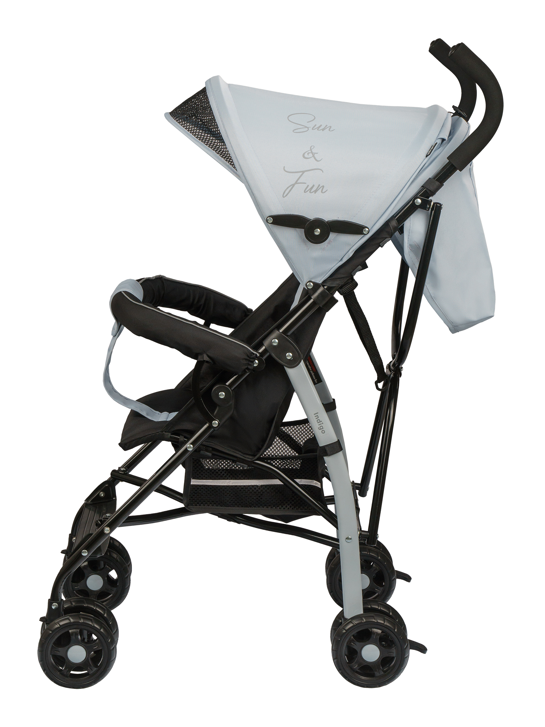 Коляска прогулочная Indigo Bono серый - фото 9