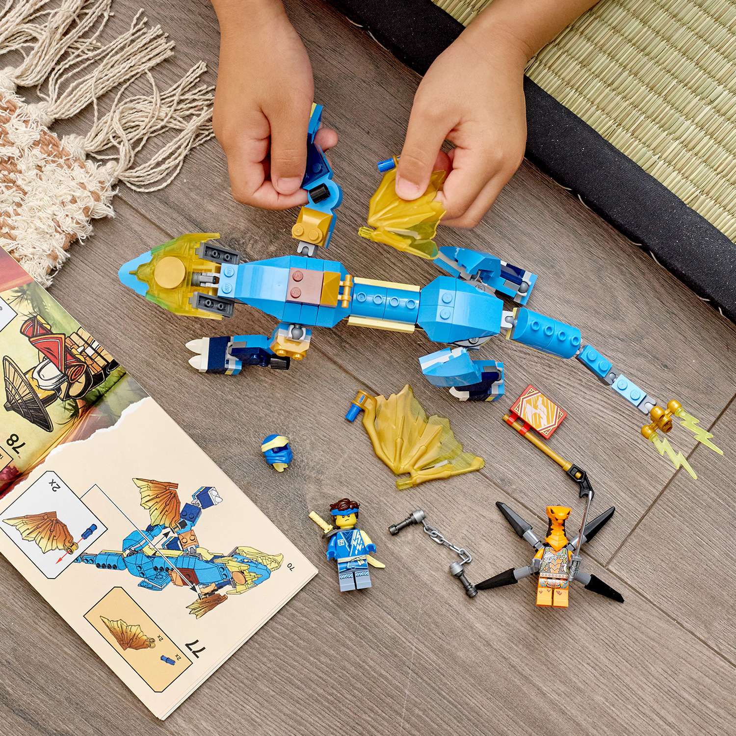 Конструктор LEGO NINJAGO Грозовой дракон ЭВО Джея 140 дет. - фото 8