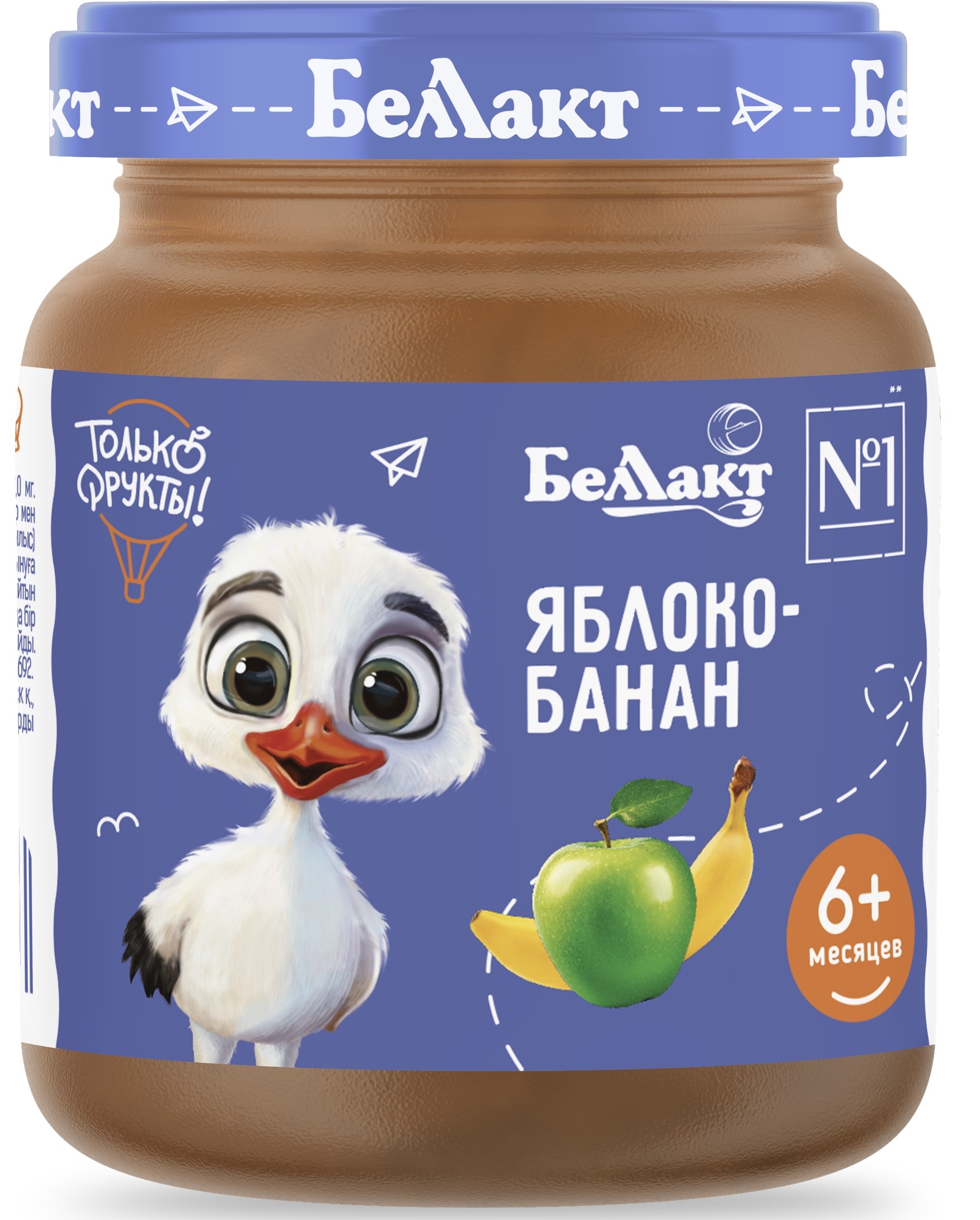 Пюре Беллакт Яблоко-банан с 5 мес 100 г - фото 1