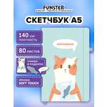 Скетчбук Funster котик с рыбкой А5 80 лист.