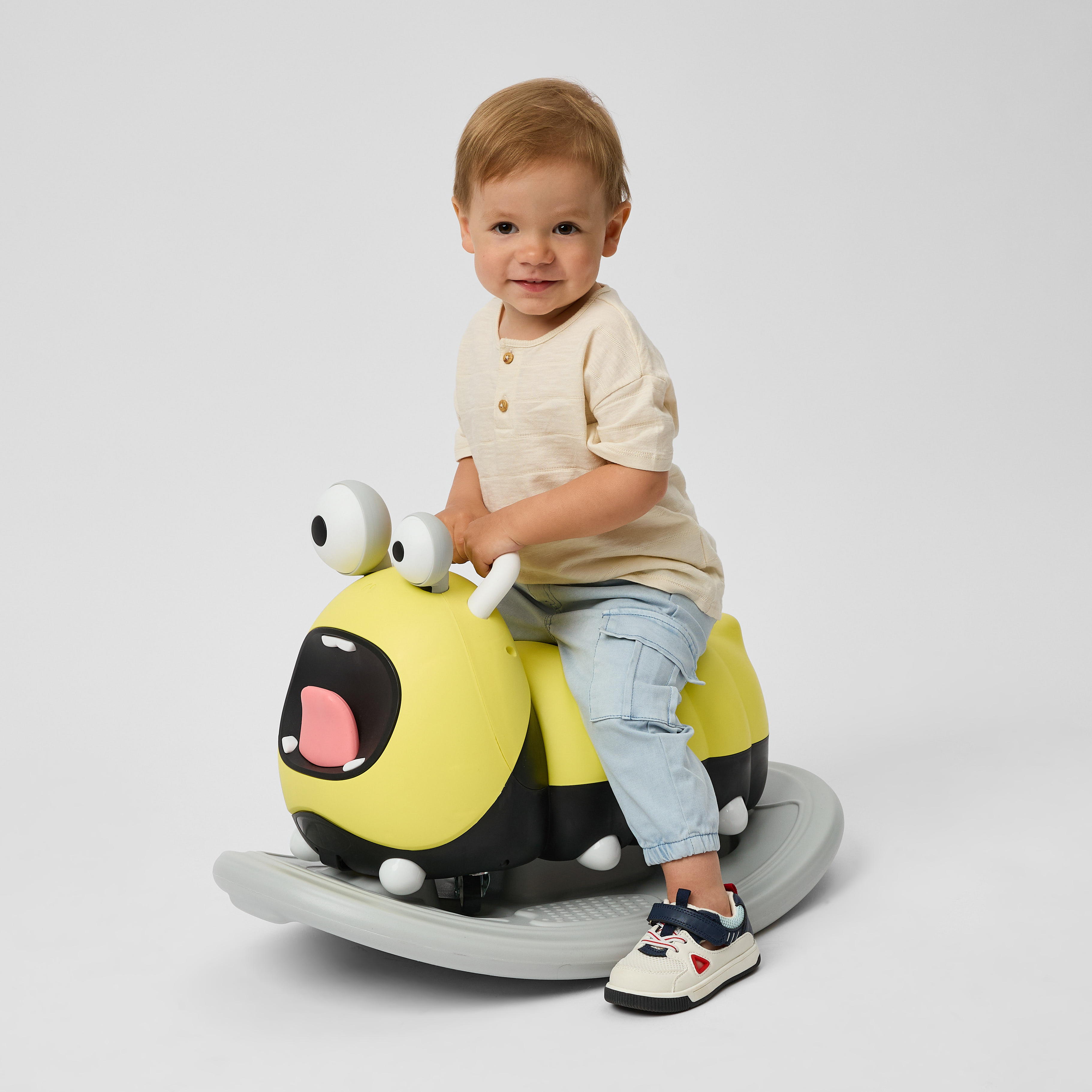 Каталка BabyGo Гусеница желтый - фото 2