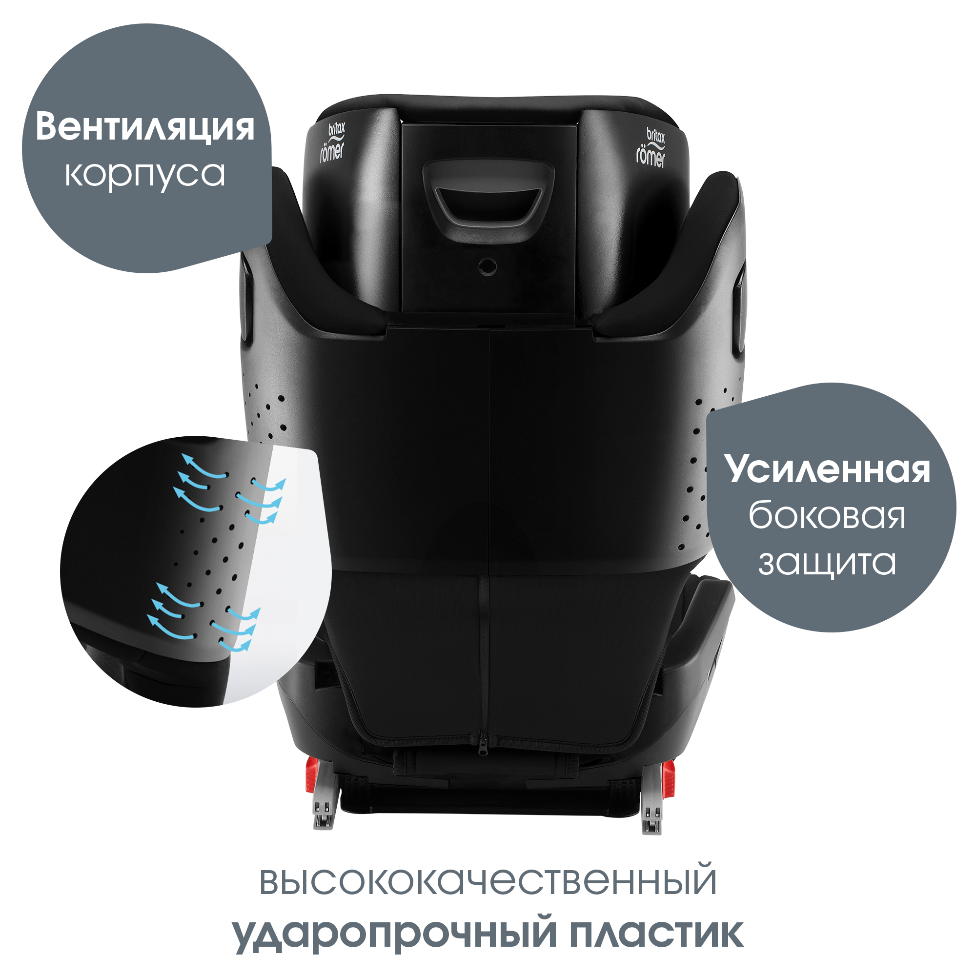 Автокресло Britax Roemer Kidfix M i-SIZE Space Black Isofix 2/3 (15-36 кг) черный - фото 8
