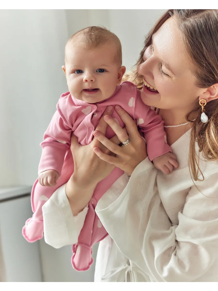 Комбинезон 2 шт Mark Formelle (Марк Формэль) 14005-2/сердечки на молоке +сердечки на розовом - фото 13