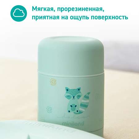 Термос Miniland для еды и жидкостей Thermy Dolce Mini 280мл бирюзовый/енот