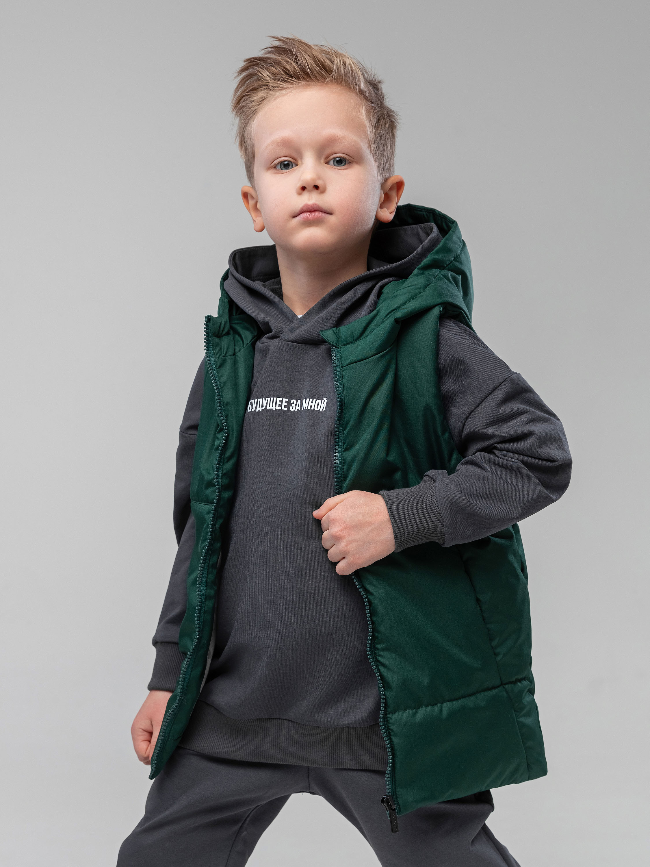 Жилет Bodo 14-68МU_темно-зеленый - фото 1