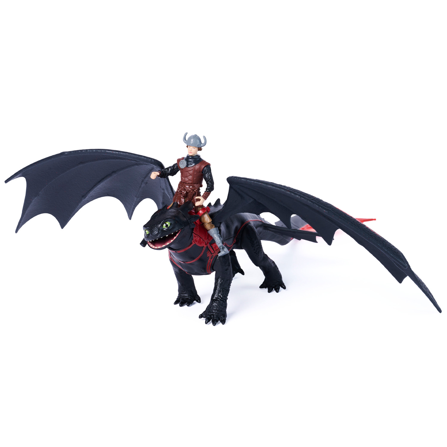 Игровой набор Dragons How to Train Your Dragon Беззубик Ночная фурия и Иккинг - фото 1