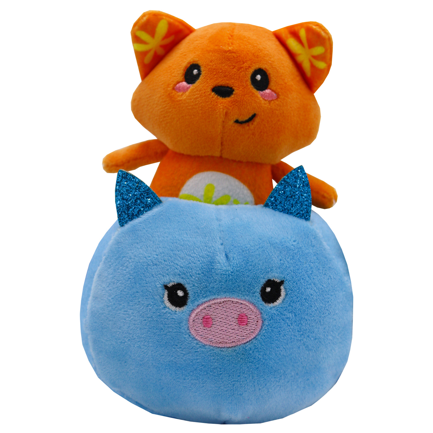 Игрушка мягкая Funky Toys кенга лисичка с голубой хрюшкой FT5915-2-МП - фото 2