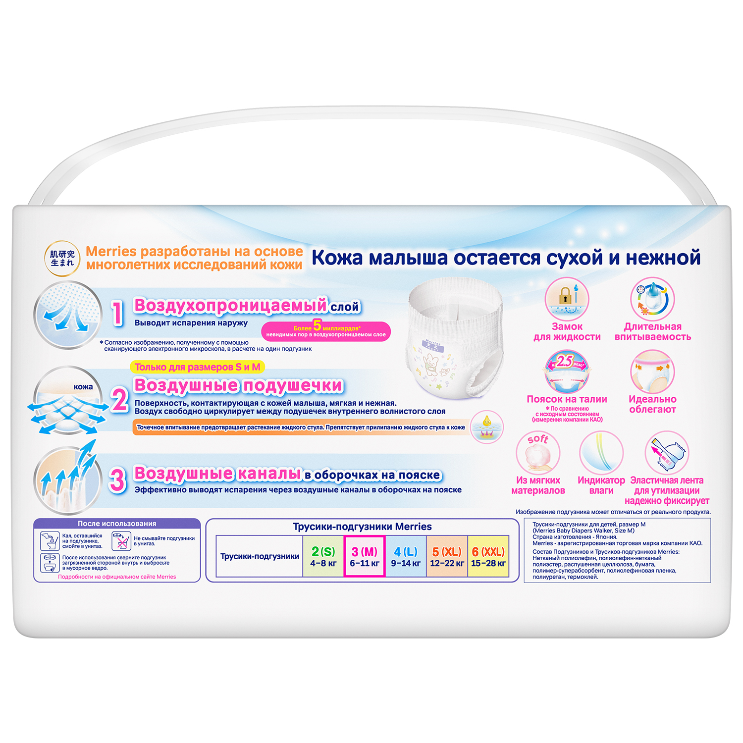 Трусики Merries M (6-11 кг) 33 шт. - фото 11