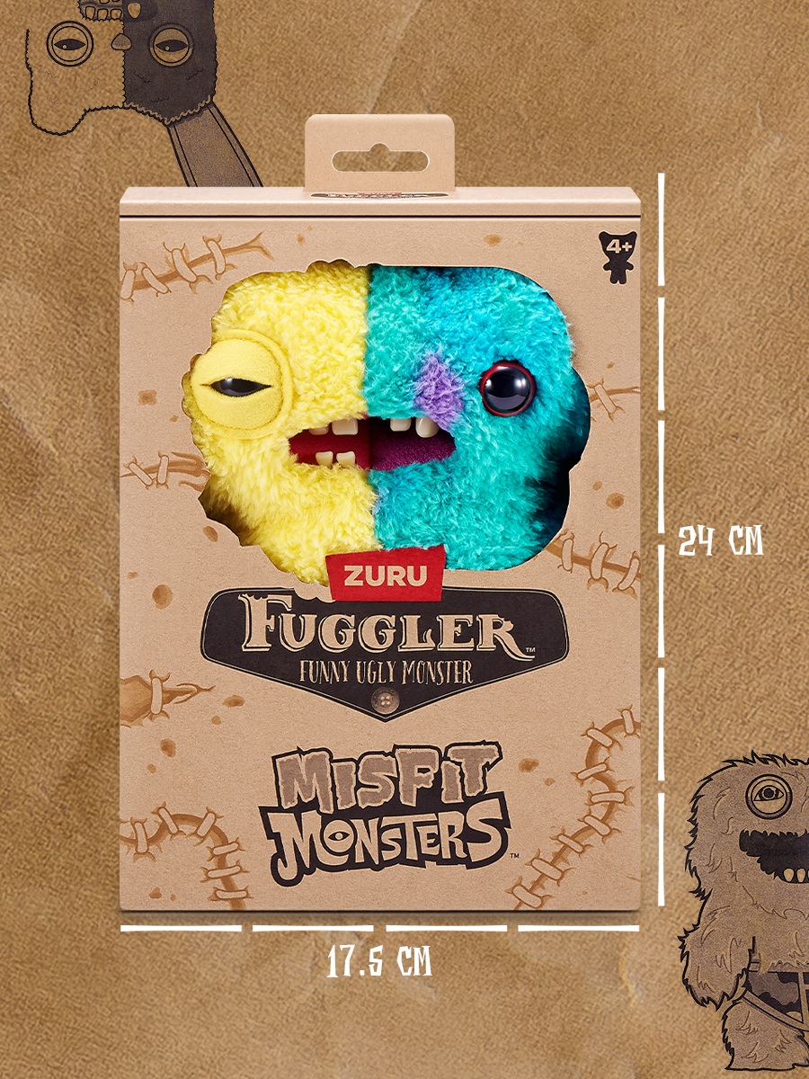 Мягкая игрушка FUGGLER Зубастик Половинки 24 см - фото 3