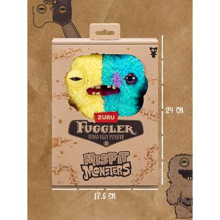 Мягкая игрушка FUGGLER Зубастик Половинки 24 см