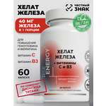 Железа хелат Rise Energy для мужчин и женщин 60 капсул