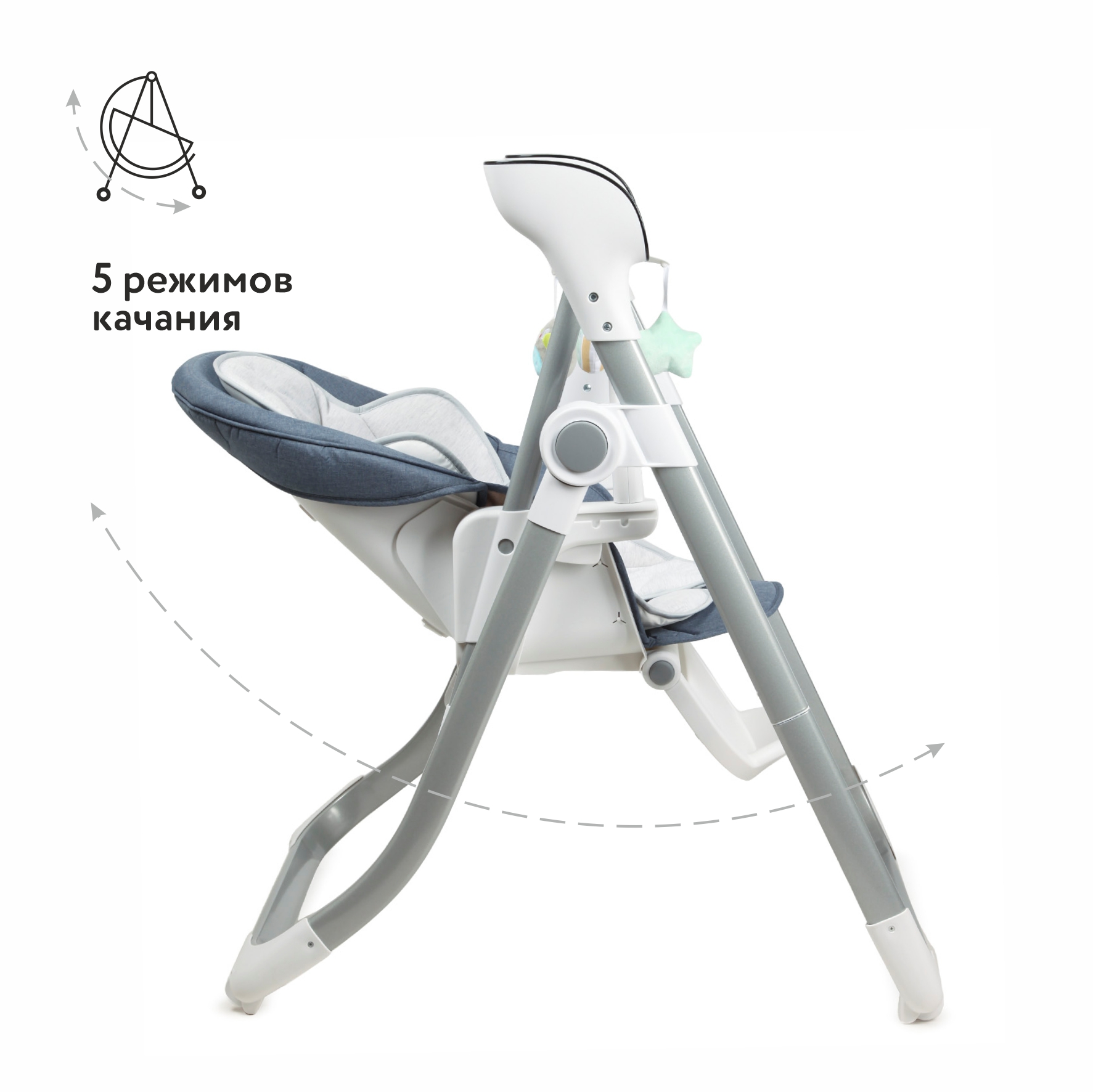 Стульчик для кормления Babyton Combi Blue 2 в 1 - фото 2