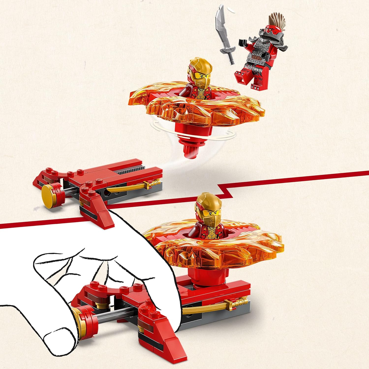 Конструктор LEGO NINJAGO Спиннер Кружитцу Дракона Кая - фото 3