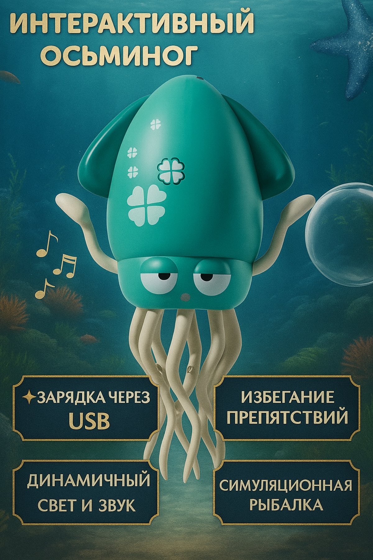 Игрушка BalaToys робот Осьминог танцующий Кальмар - фото 2
