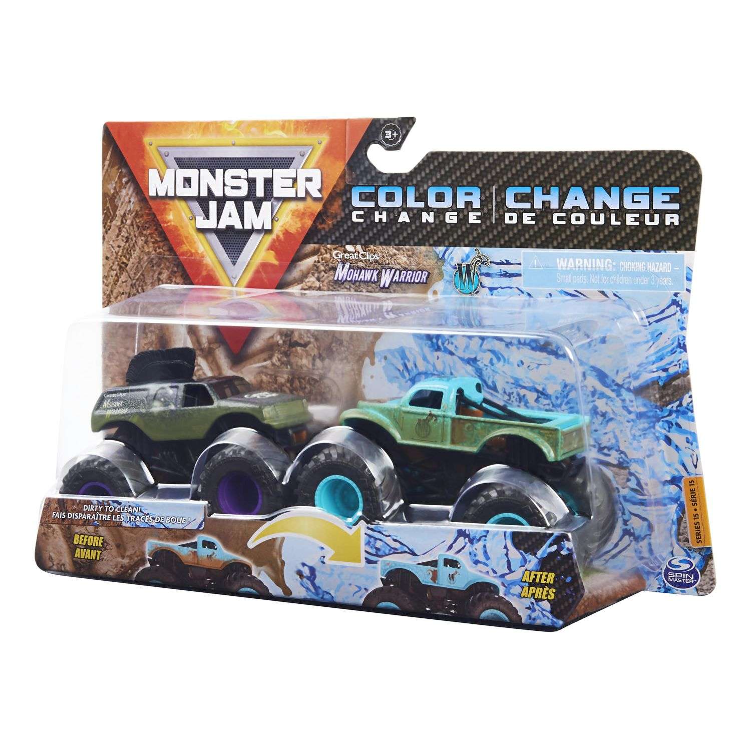 Автомобиль Monster Jam Mhw Warrior V Whiplash 1:64 6044943 - фото 3