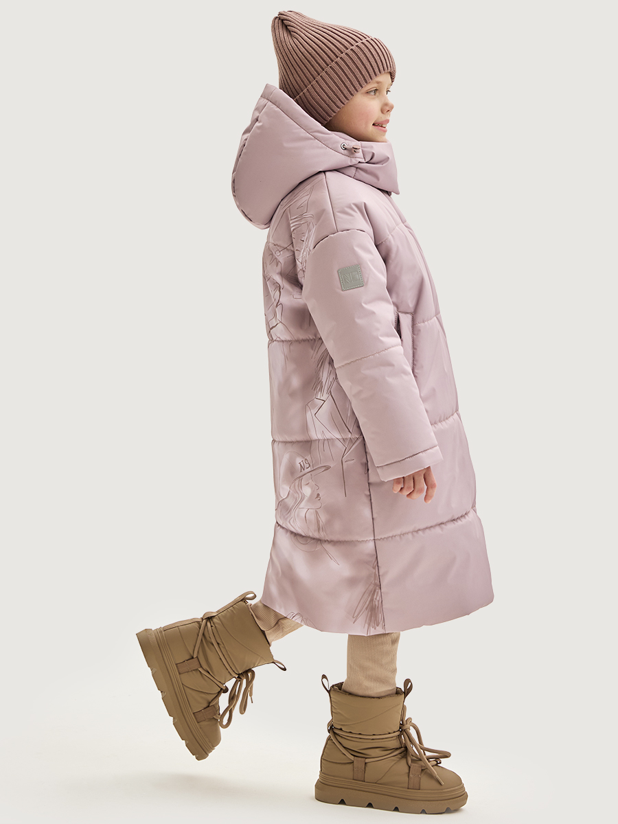 Пальто NIKASTYLE 6з9225 пудра/орхидея - фото 4