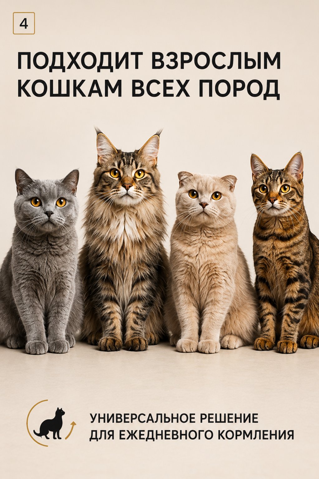 Корм для кошек RoxFox сухой полнорационный для стерилизованных кошек с телятиной и индейкой 1,5 кг - фото 4