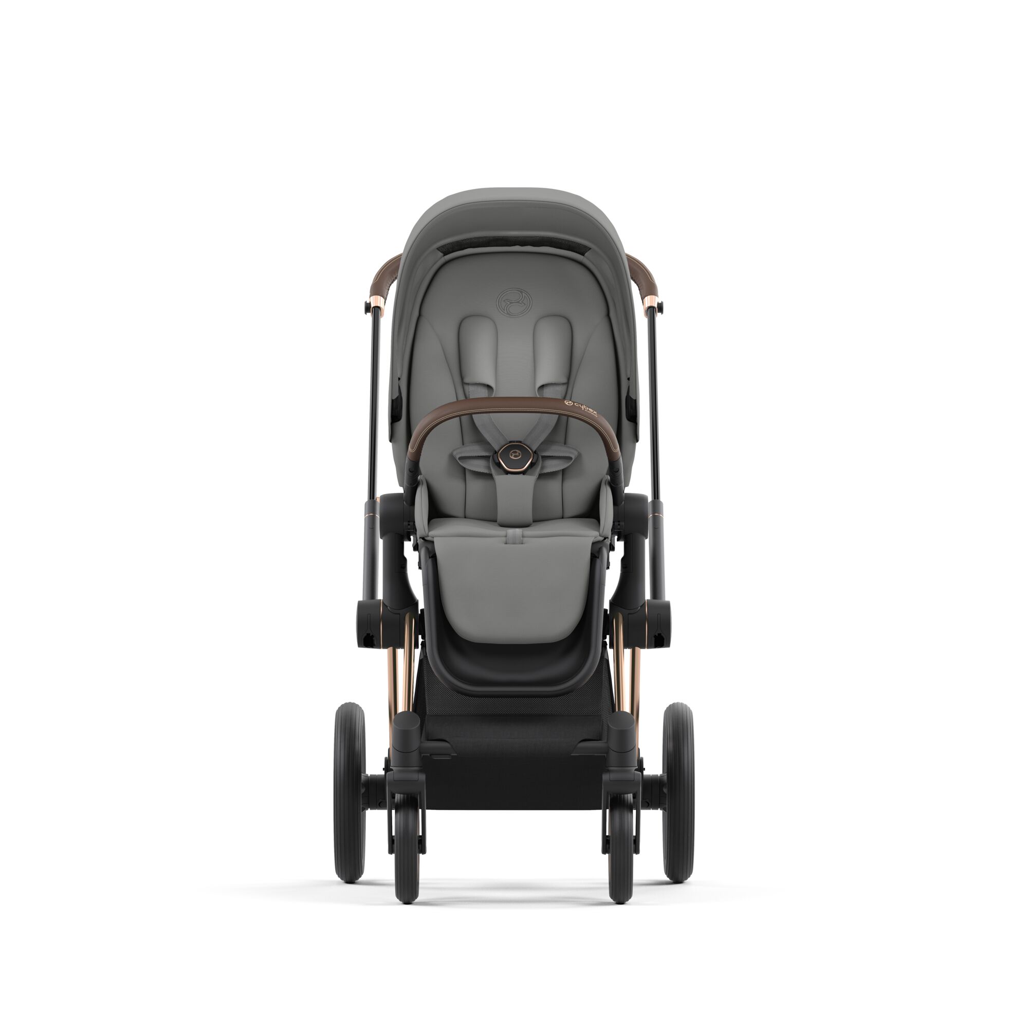 Коляска 2в1 Cybex Priam IV Rosegold серый - фото 9