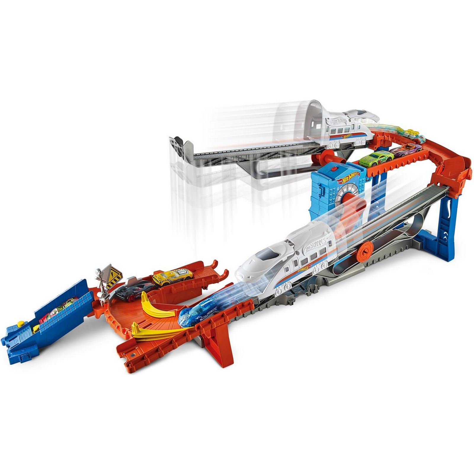 Трек Hot Wheels Поезд-экспресс с пусковой установкой GRW38 - фото 6
