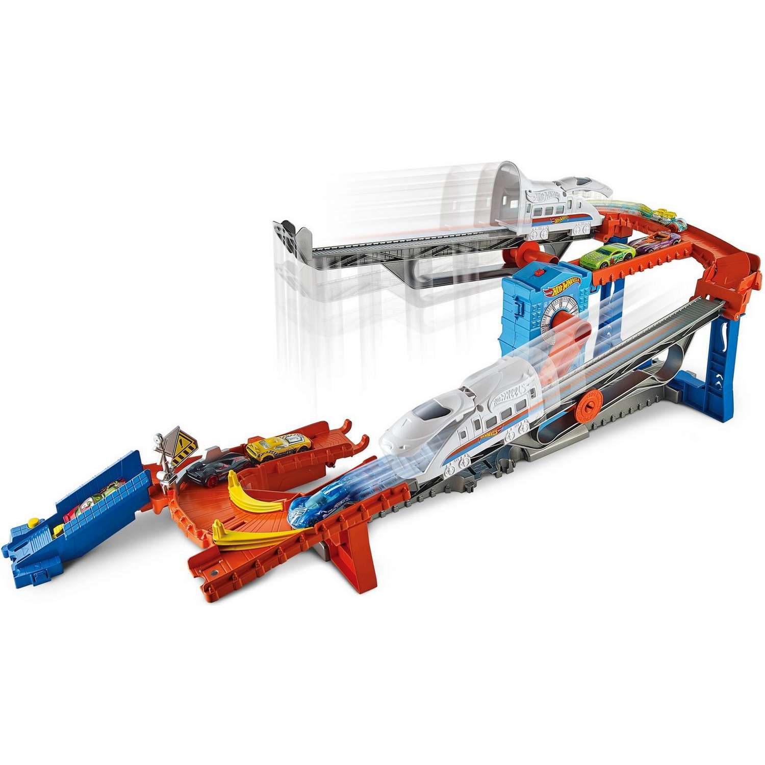 Трек Hot Wheels Поезд-экспресс с пусковой установкой GRW38 - фото 6