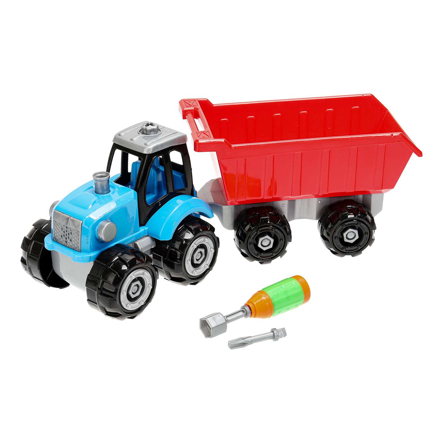 Игрушка Играем вместе Синий трактор 381779 - фото 3