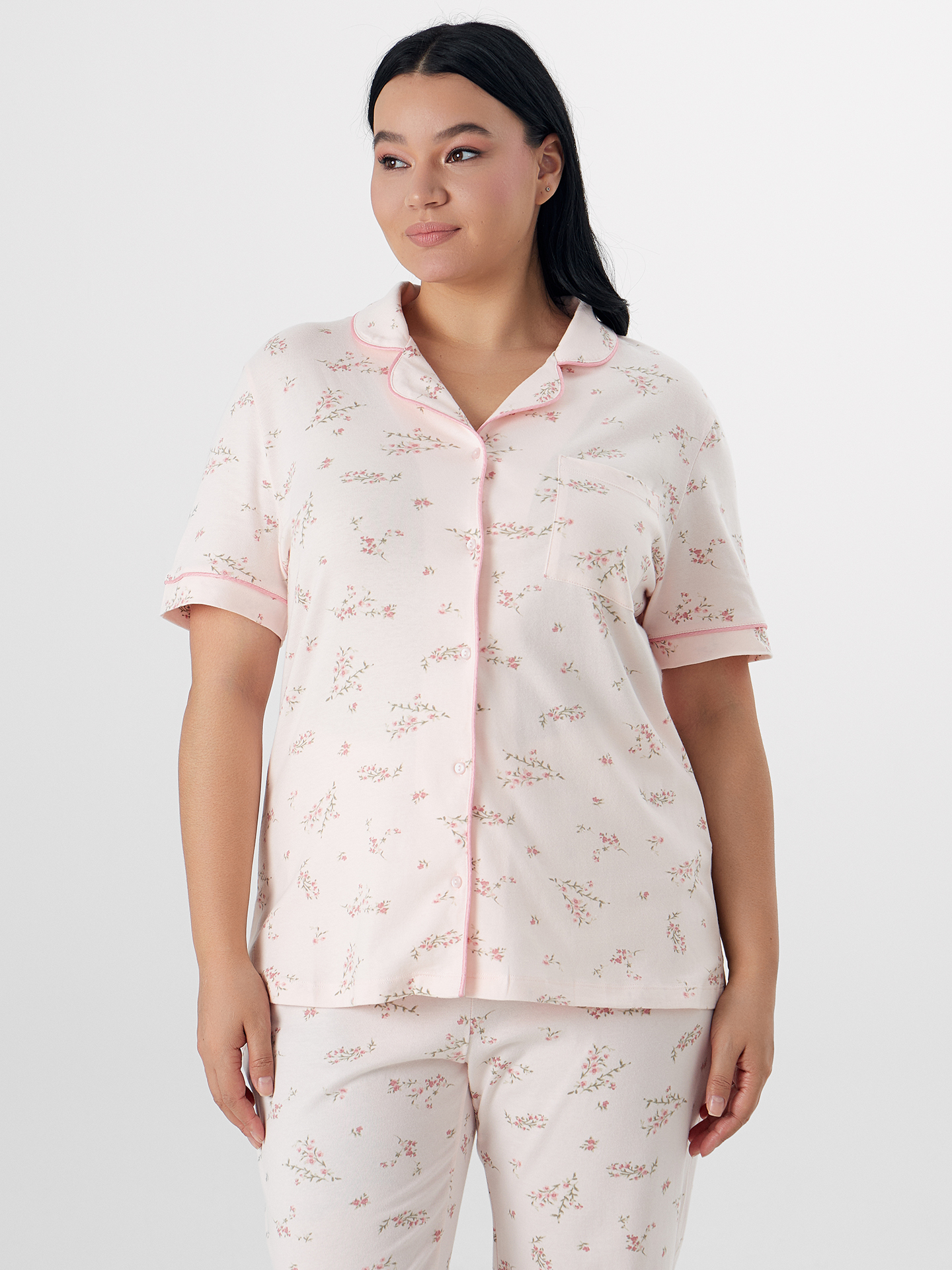 Пижама Mark Formelle (Марк Формэль) 592505-2/веточки на св.розовом - фото 5