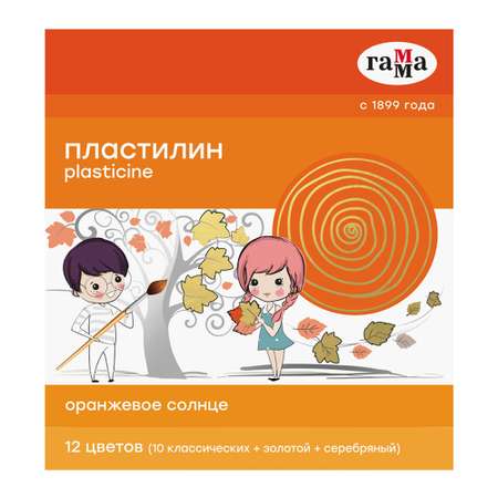 Пластилин Gamma_ 12 цв.